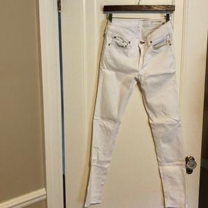 White rag & bone skinny jeans